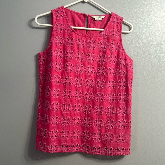 Boden Tops - Boden Katie 100% Cotton Top Eyelet Shell SZ 6